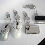 Mini Wired Optical Mouse+4 Port Usb Hub/combo(mouse+hub)