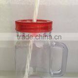 Plastic Mason Jar With Straw and Many Different Size, Colors thumbnail-1