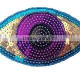 Handmade Beads Sequin Eyes Embroidery Badges thumbnail-1