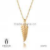 Fashion Gold Plated Necklace - 43493 , Wholesale Gold Plated Jewellery, Gold Plated Jewellery Manufacturer, CZ Cubic Zircon AAA thumbnail-1