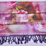 Tribal Print Lady Scarf 100% Silk Scarf Digital Printed Scarf