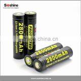 High Quanlity Li-ion Battery 18650 Li Ion Batteries 2800mah,Soshine Rechargeable li Ion Battery