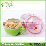 Stainless Steel Food Box/Korean Style Sealing Fresh Bowl/with Handle Noddle Bowl