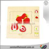 Strawberry Gowth Simple Multiple Layer Wooden Puzzle thumbnail-1