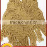 High Quality Fashion Lady Hot Sale Thick Poncho Knit Ponchos OEM Factory thumbnail-1