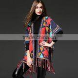 2016 Sunday Angora Yarns Women Bohemian Hooded Coat Cape Poncho Shawl Scarf Quality Choice thumbnail-2