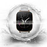 1.54" Curved Screen Waterproof IP65 Bluetooth 4.0 Smart Watch With Heart Rate Monitor For iOS Android Golden