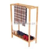 Bamboo Bathroom Standing Towel Rack thumbnail-1