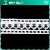 Rhodium Round 10MM Metal Grommet Eyelet White Polyester Lace Strips Trimming thumbnail-3