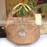 New Comfortabl Material Ladies Handbag With Bamboo Handle thumbnail-3