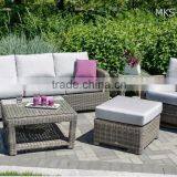 Poly Rattan Garden Sofa Set Furniture (1.2mm Alu Frame Powder Coated,10cm Thickness Cushion, Waterproof Fabric) thumbnail-1