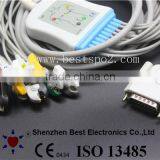 Nihon Kohden EKG Cable and Leadwires, IEC With Clip, Compatible With Cardiofax Q ECG-9110K, ECG-9130K