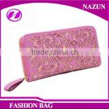 Long Style Western Coin Purse Card Holders Fashion Women Hollow Out Leather Wallet thumbnail-1