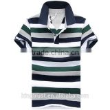 high quality custom design striped t shirt polo man