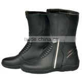 Motorbike Touring Leather Boots with reflector stripes / Style-PW-1010