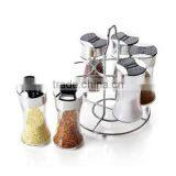 6pcs/set Round Glass Salt and Pepper Shakers Set thumbnail-2