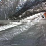 Custom Sewed Rounded pe Tarpaulin Cover,200g Grey Color Poly Tarp