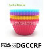 Colorful Like Rainbow Silicone Muffin Cup Multicolor Round Square Mini Dishwasher Mini Microwave Silicone Cake Mold thumbnail-1