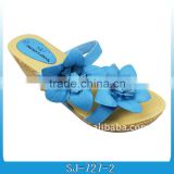 blue slipper sandals