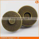 Brushed Antique Brass Bags Magnetic Snap 18 mm Diameter thumbnail-5
