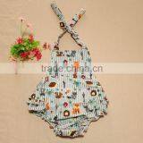 Infant Girls' Cotton Ruffles Bodysuit Summer Dresses With Floral Prints Many Styles Wholesale Baby Romper thumbnail-6