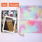 Promotional Canvas Pattern Printing Drawstring Backpack Bag thumbnail-6