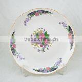 2015Newest creativity hand printed ceramic dinner set made in china -sunshine