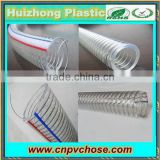 pvc clear spring hose / plastic spiral hose / reinforced pvc hose
