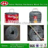 Barbed wire price per roll, high quality galvanized barbed wire for sale