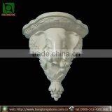 Home Decorative White Marble Elephant Relief Wall Hanging Sculpture thumbnail-1
