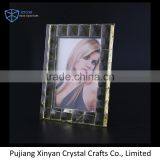 Factory Supplier Newest Two Color Yellow and Clear Crystal Photo Frame thumbnail-1