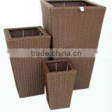 2012 Modern Design 3pcs Flower Planter Set/rattan Frame/water Hyacinth/natural Material/3pcs Planter Set