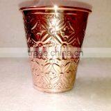 NEW EMBOSSED DESIGN SOLID COPPER WATER TUMBLER
