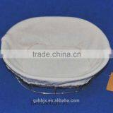 Metal Bread Basket With Cloth Liner thumbnail-2