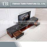 Luxury Furniture Modern Italian Marble Travertine tv Stand thumbnail-2