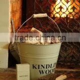 Fireplace Metal Ash/Coal Bucket With Shovel and Brush thumbnail-3
