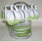 Set of 6 Color Changing Cheap Cup and Saucer Sets thumbnail-1