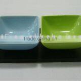 Set of 3 Colorful Ceramic Square Snack Plate,ceramic Dinnerware Set thumbnail-1