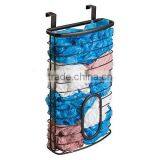 Over the Cabinet Kitchen Metal Storage Holder for Plastic and Garbage Bags - Black thumbnail-3