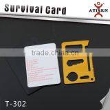 Colorfull Gold Stainless Steel Multi-functional in One Survival Porket Knife thumbnail-3