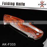 Classic Color Wood Handle Folding Camping Knife Hunting Combat Knives thumbnail-2