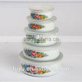 Special Decor Enamel Storage Bowl Set With Round Bottom thumbnail-3
