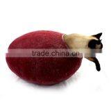 Cat Bed, House, Cave, Nap Cocoon, Wool Felt Handmade Large thumbnail-2