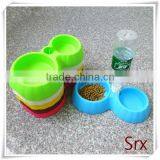 Wholesale Round Pet Double Bowl Plastic Bowl for Dog and Cat Eating thumbnail-3