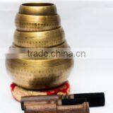 High Quality Handmade in Nepal Curved Hammered Tibetan Meditation Singing Bowl thumbnail-6