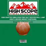 HIMALAYAN PINK CRYSTAL ROCK SALT LAMP SOCCER SHAPE thumbnail-1