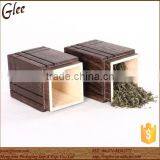 Burned Wooden Tea Canister Wholesale thumbnail-2