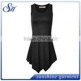 95%Rayon 5%Spandex Sleeveless Top Elegant Tunic Top for Sexy Women thumbnail-1