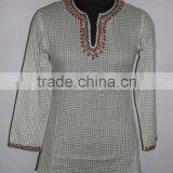White Embroidered Kurtis thumbnail-1
