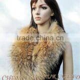 COLLAR-R1A Super Quality Elegant Lady Real Raccoon Fur Fashion Collar thumbnail-6